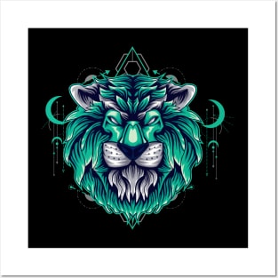 lion head Posters and Art